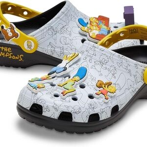 CROCS The Simpsons White and Yellow Clogs